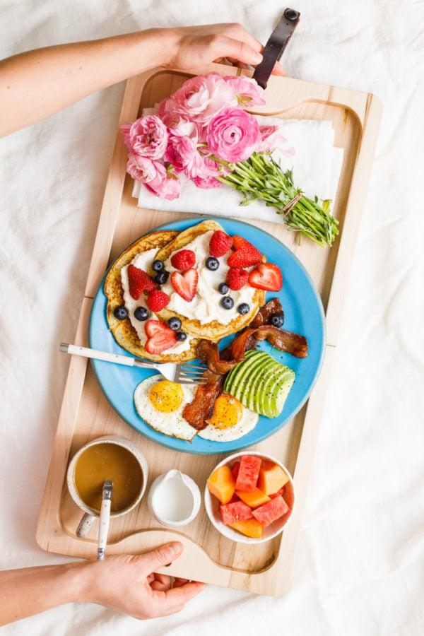 breakfast board in bed