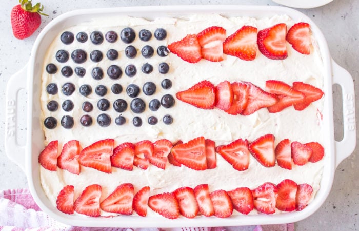 4th july poke cakes