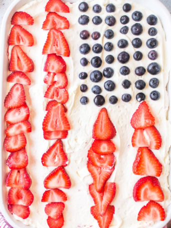 4th july poke cake with fruit