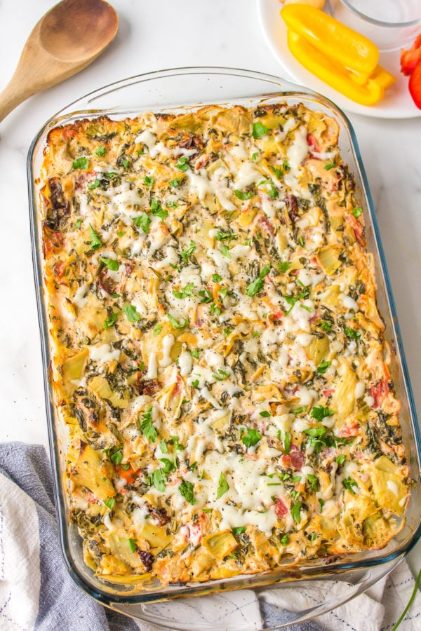 Artichoke Dip baked in 9x13 pan