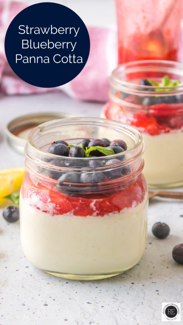 Strawberry Blueberry Panna Cotta