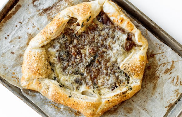 fresh baked Fig and Gruyere Puff Pastry Tart