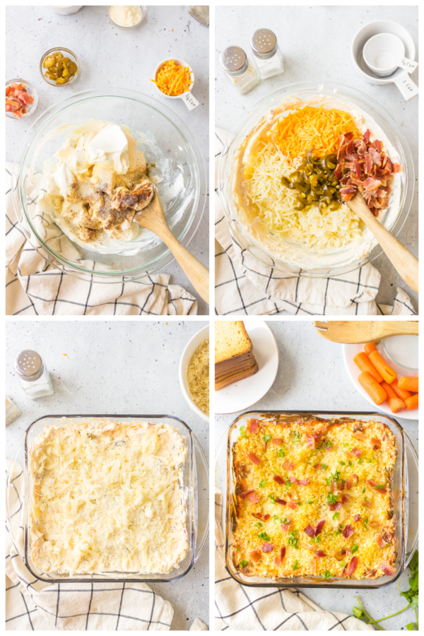 how to make Cake Pan Jalapeno Popper Dip