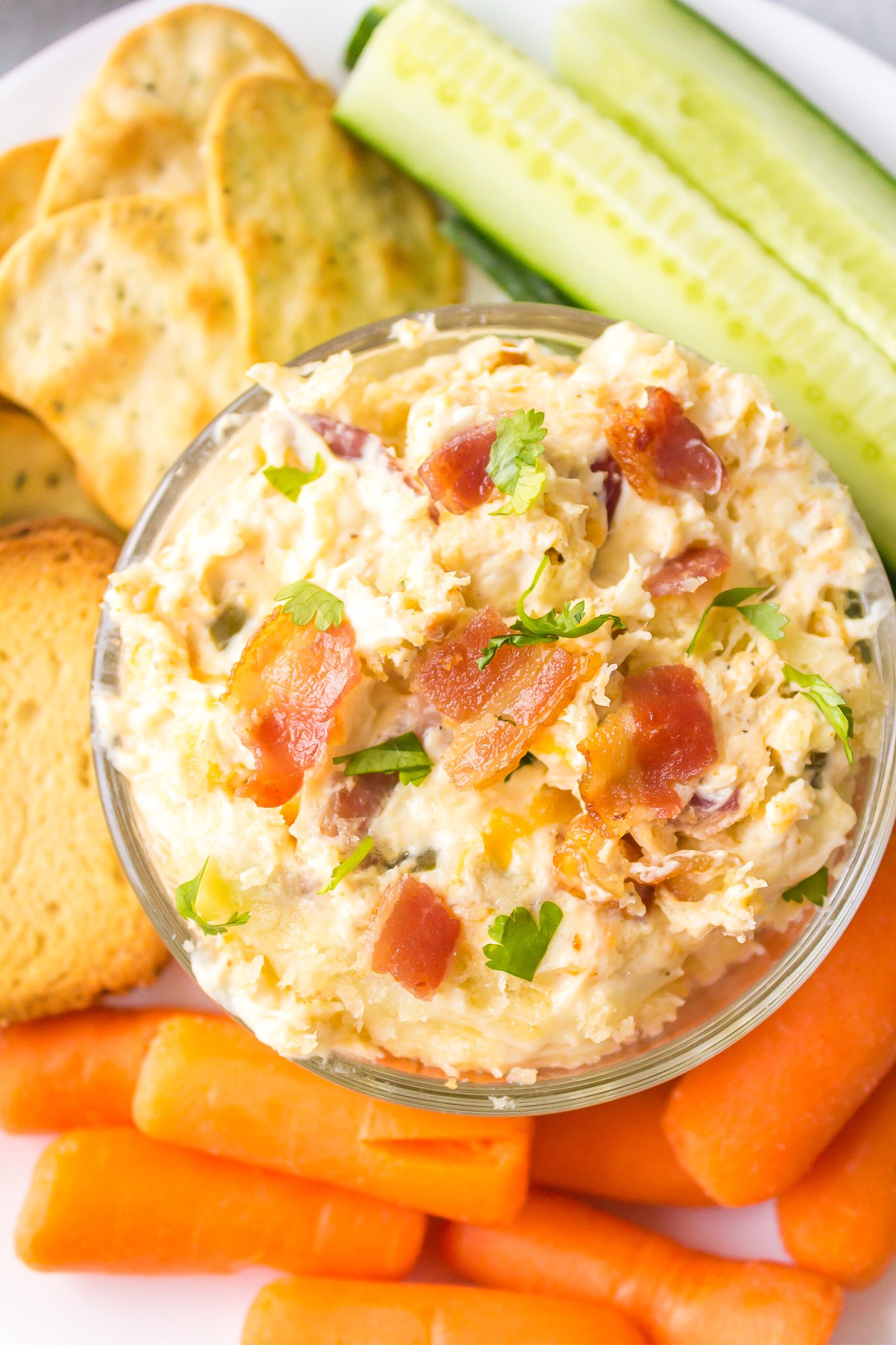 Cake Pan Jalapeno Popper Dip - Reluctant Entertainer