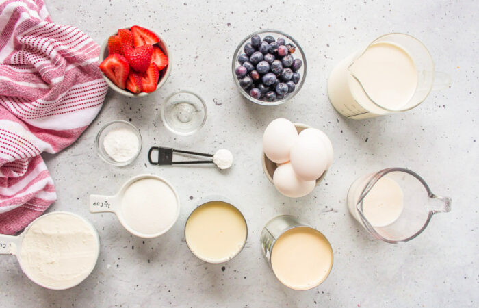 ingredients to make fourth july poke cake