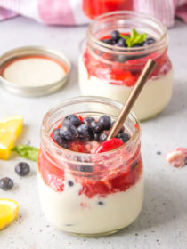 2 jars of Strawberry Blueberry Panna Cotta