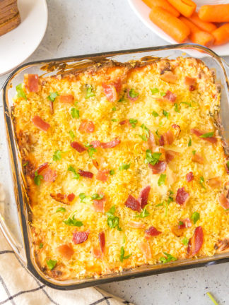 8x8 pan of Cake Pan Jalapeno Popper Dip