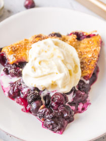 galette with ice cream