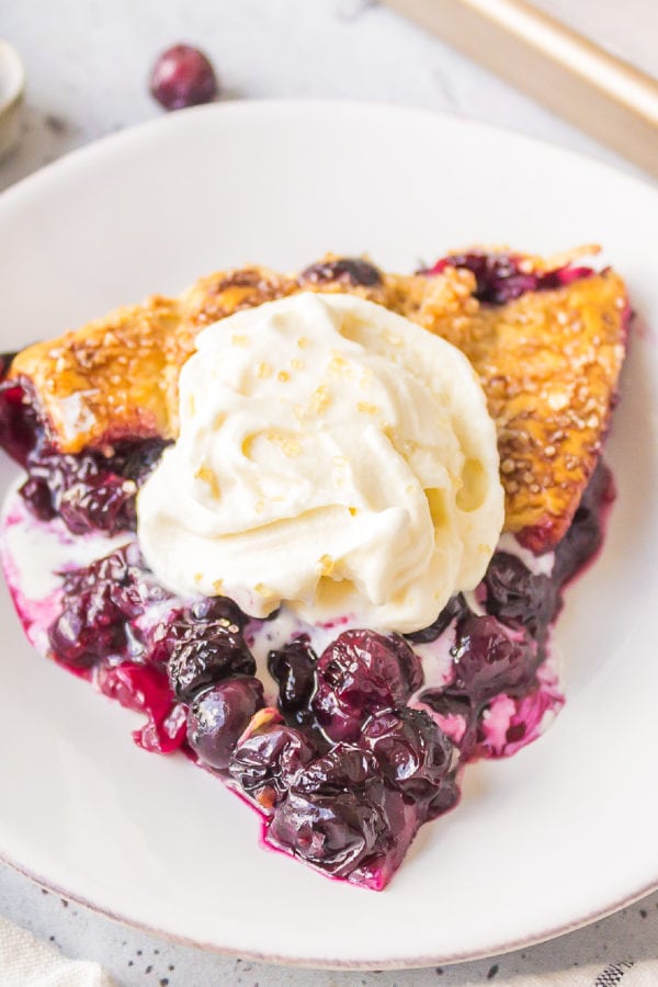 galette with ice cream