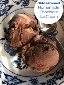 Old-Fashioned Homemade Chocolate Ice Cream - Adventures of Mel