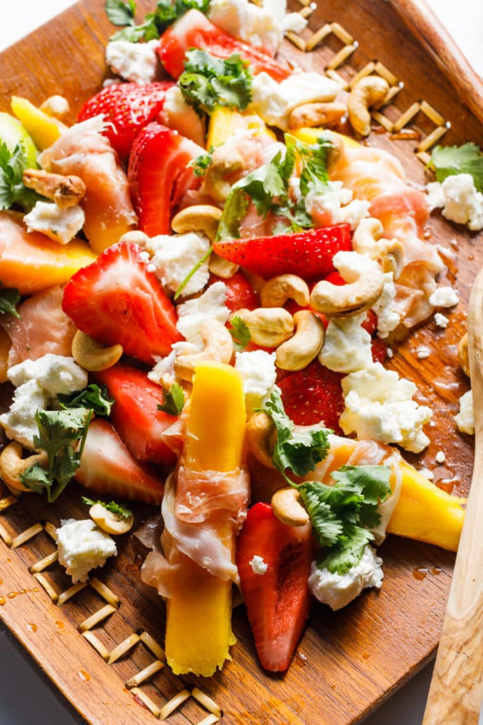 Prosciutto Wrapped Mango Salad - Reluctant Entertainer