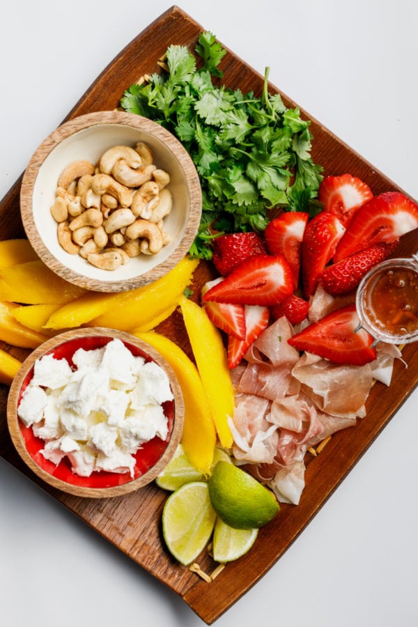 ingredients for Prosciutto Wrapped Mango Salad