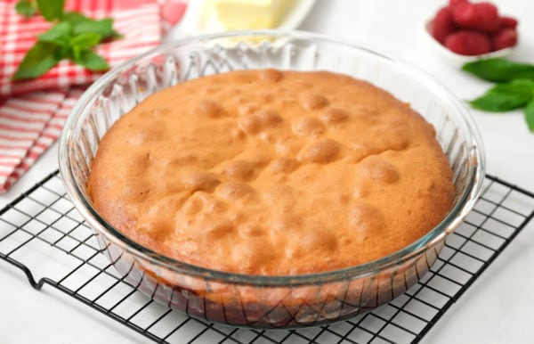 fresh baked Warm Raspberry Butter Cake