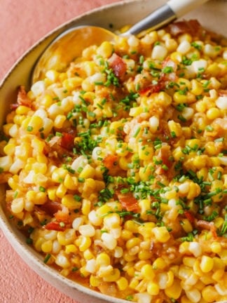 Bacon Corn Salad with chives