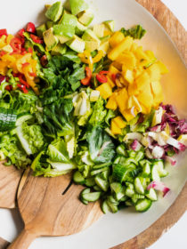 Romaine Salad with servers