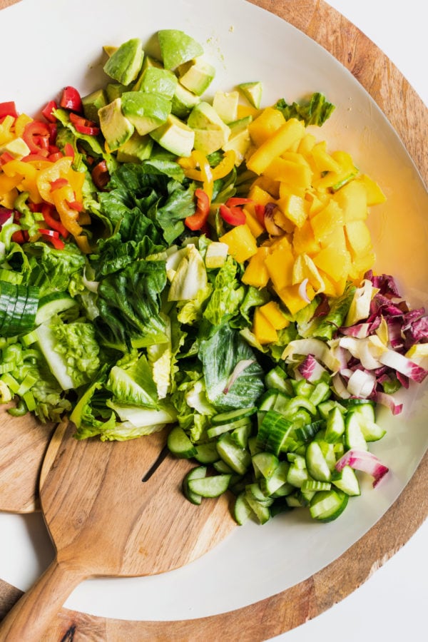 Romaine Salad with servers