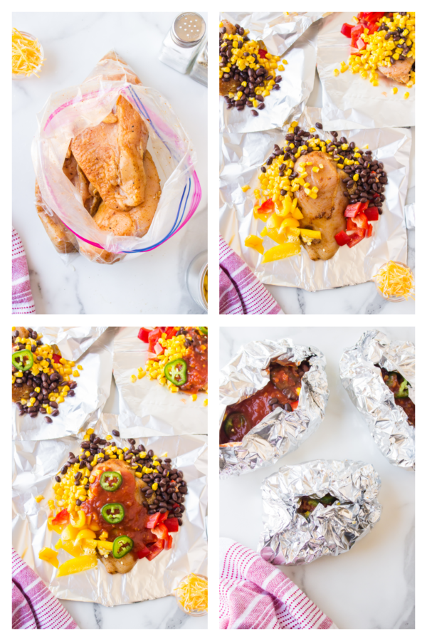 how to make Santa Fe Chicken Foil Packet