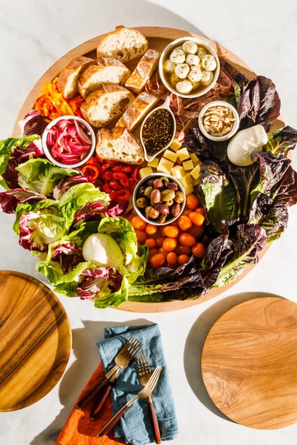 Italian Salad Board with plates