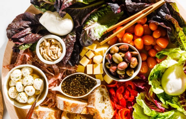 Italian Salad Board with olives