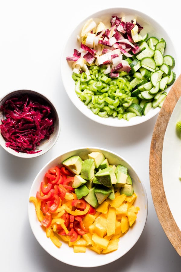 deconstructed Crunchy Romaine Salad