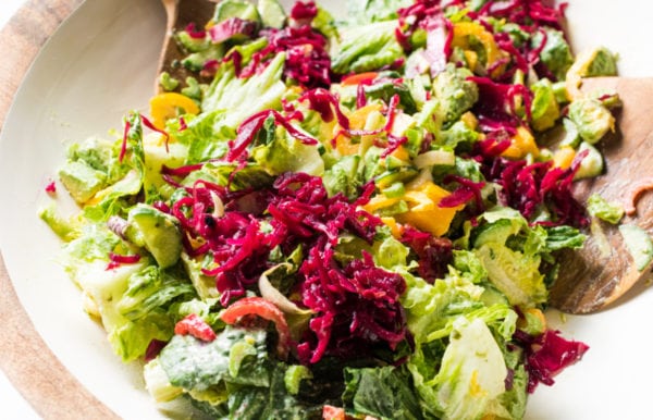 romaine salad with beets