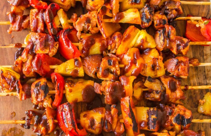 chicken kebabs with pineapple