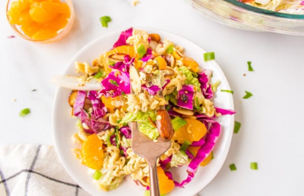 serving of ramen salad