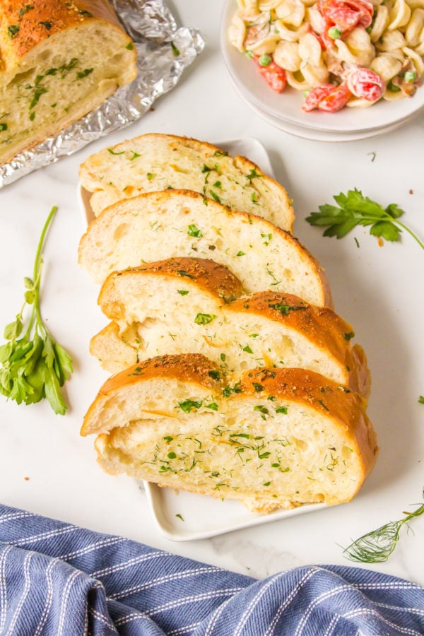 slices of bread on plate