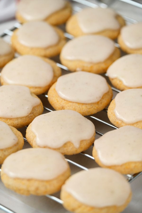 frosted pumpkin cookies