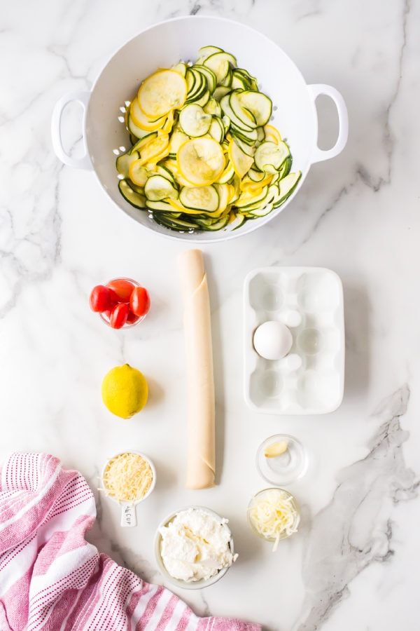 ingredients for zucchini galette