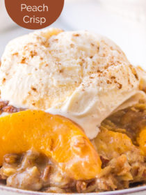 Cake Pan Frozen Peach Crisp