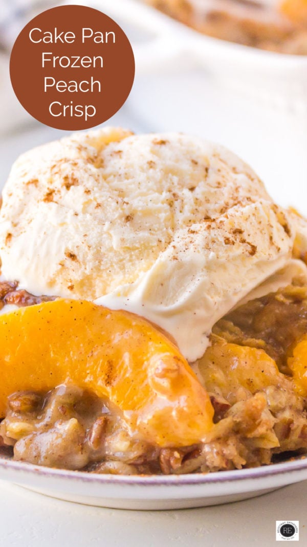 Cake Pan Frozen Peach Crisp