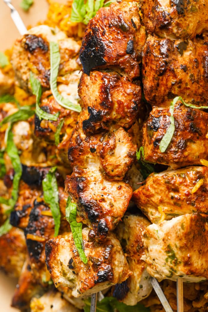 Lemon Basil Chicken Kebabs - Reluctant Entertainer