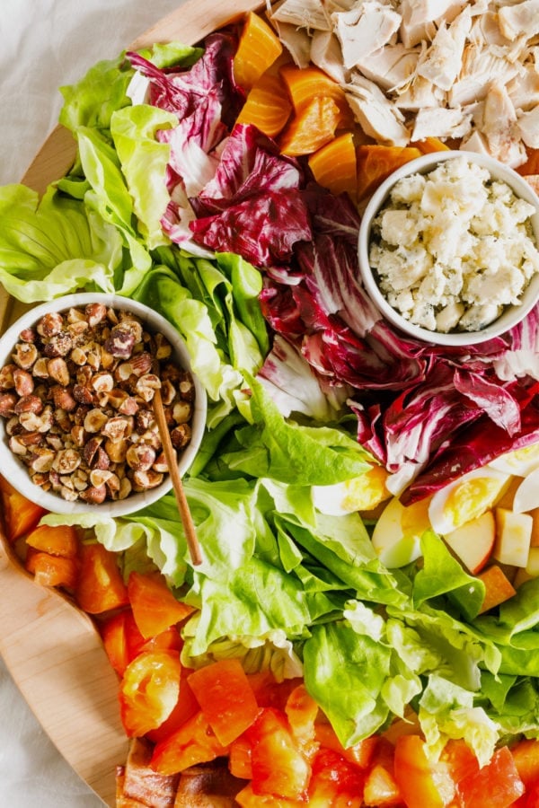 hazelnuts with salad