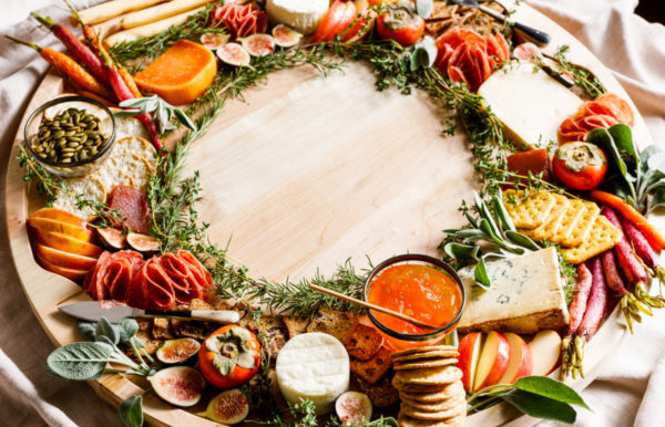 fall wreath with cheese