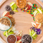 a round Caramel Dipped Apple Slices Wreath