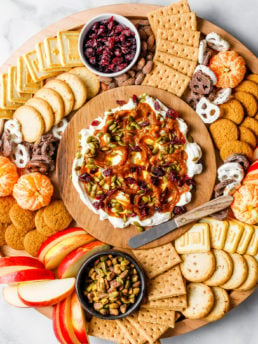 Pumpkin Butter Board with sweet snacks