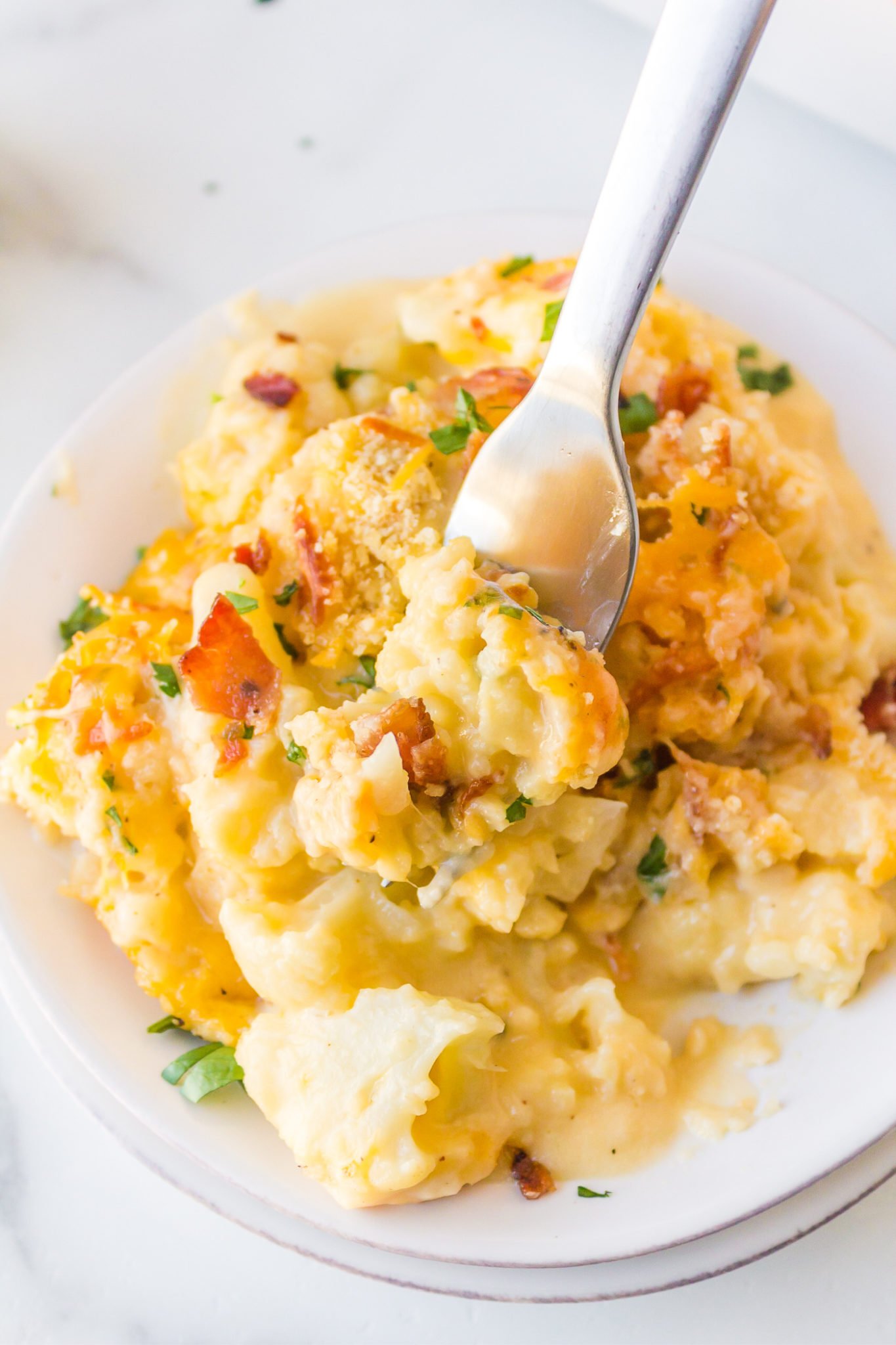 Cauliflower Bacon Gratin Recipe - Reluctant Entertainer