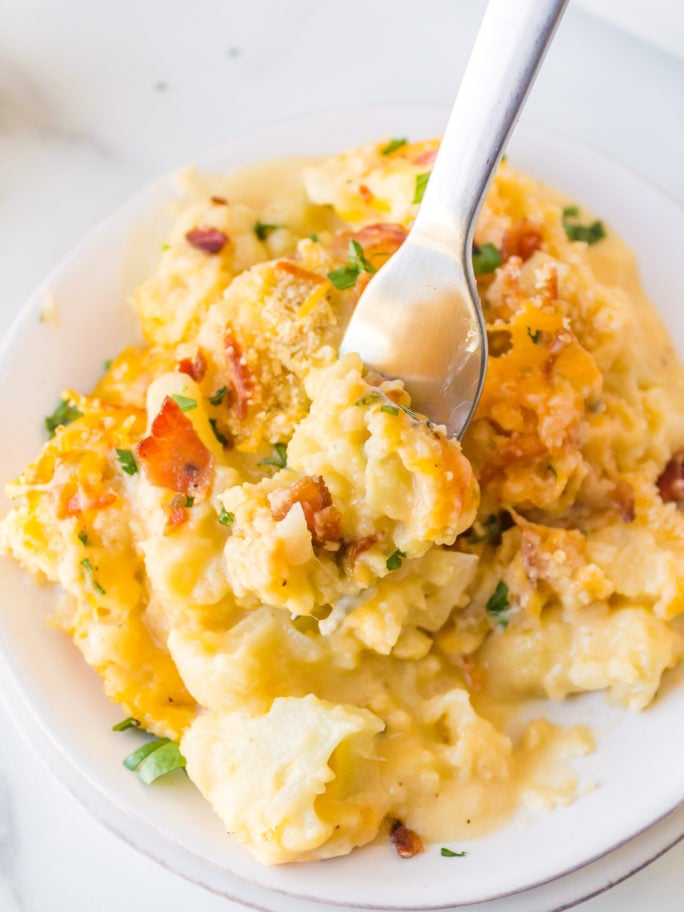 Cauliflower Bacon Gratin Recipe - Reluctant Entertainer