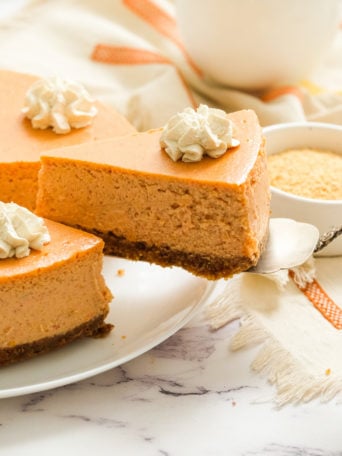 slice of Sweet Potato Cheesecake