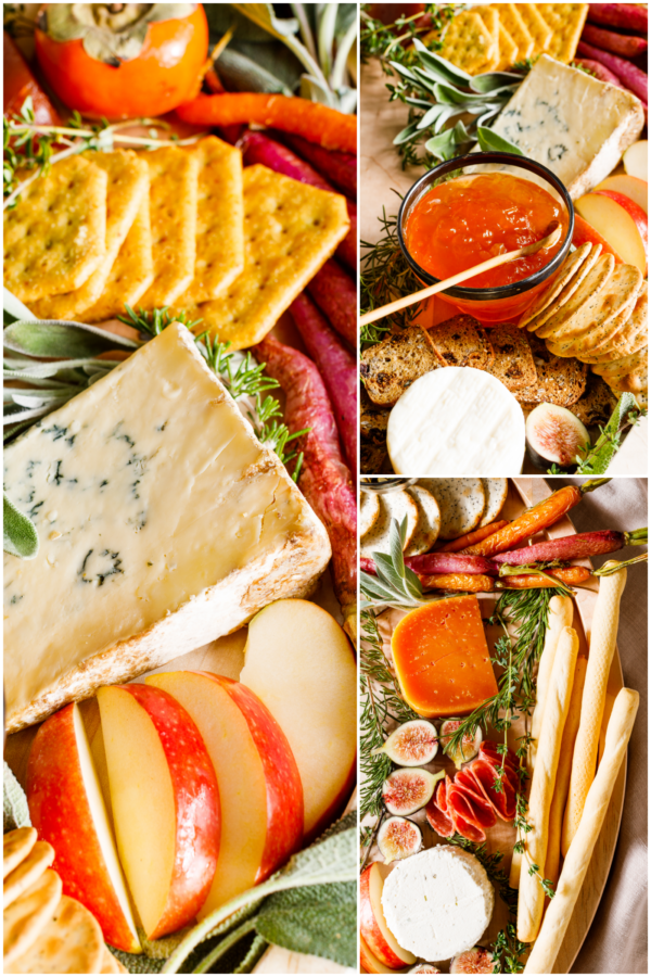 ingredients for fall cheese board
