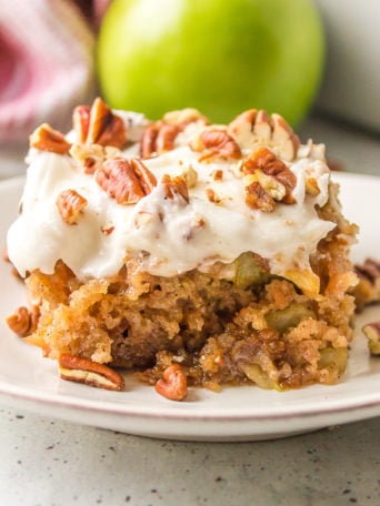 apple cake with pecans