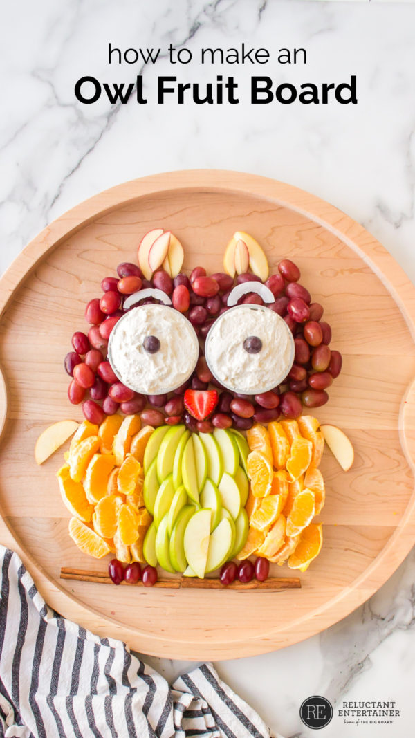 how to make an owl fruit plate