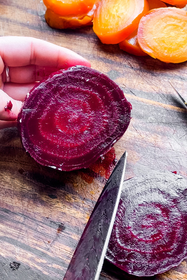 a roasted red beet