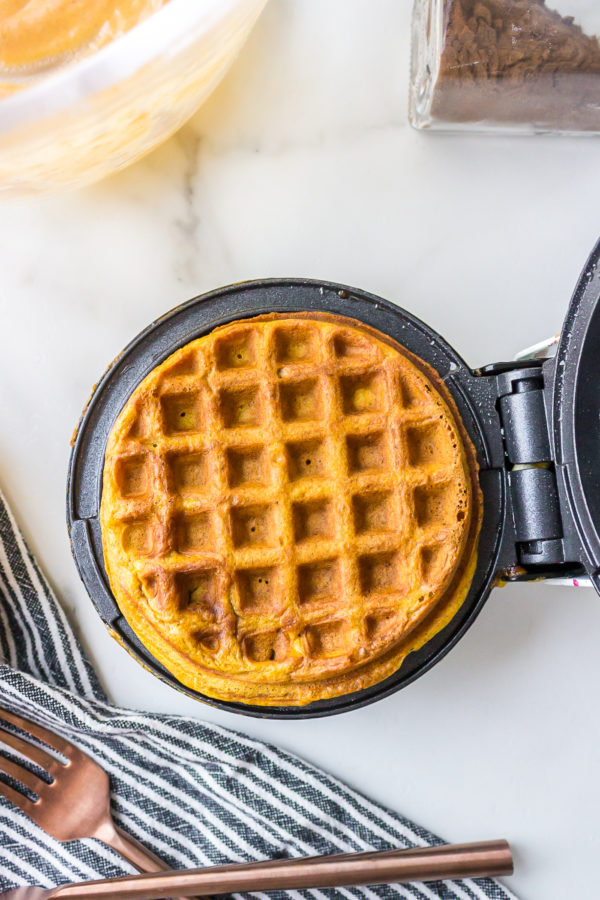waffle in a waffle iron
