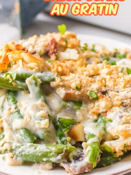 Green Beans Au Gratin with fresh breadcrumbs