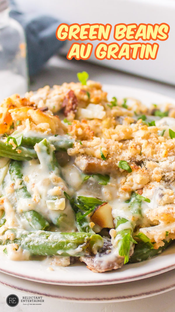 Green Beans Au Gratin with fresh breadcrumbs