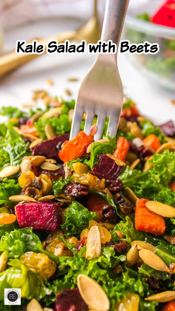 Kale Salad with Beets and pepitas