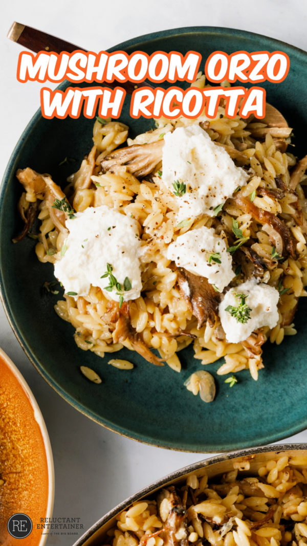 Creamy Mushroom Orzo with Ricotta