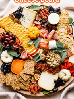 a Thanksgiving Cheese board